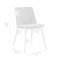 Armen Living Messina Modern Gray Velvet and Gold Metal Leg Dining Room Chairs, PK2 LCMSSIGLGRY - alternate 8
